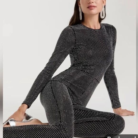 Alice + Olivia Black and White Jumpsuit size 4 NWT $695 - Picture 6 of 9